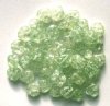 50 8mm Light Green Crackle Glass Heart Beads